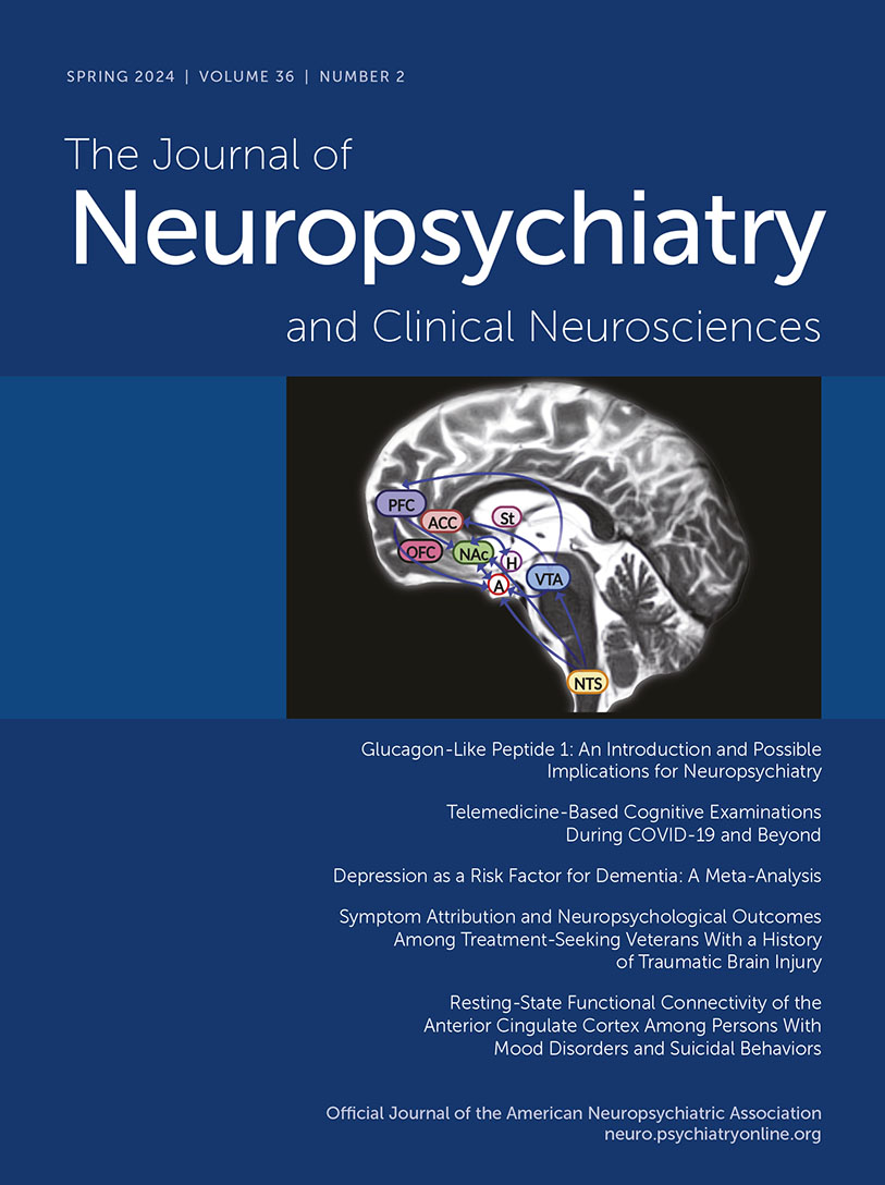 View Table of Contents for The Journal of Neuropsychiatry and Clinical Neurosciences volume 36 issue 2
